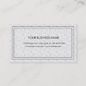 Carte De Visite Professionnel Elegant Blanc Carré Boarder (Dos)