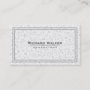 Carte De Visite Professionnel Elegant Blanc Carré Boarder
