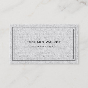 Carte De Visite Professionnel Elegant Blanc Carré Boarder