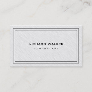 Carte De Visite Professionnel Elegant Blanc Carré Boarder