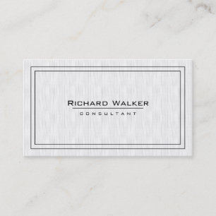 Carte De Visite Professionnel Elegant Blanc Carré Boarder