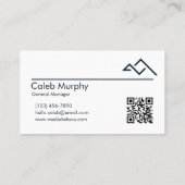 Carte De Visite Professionnel Élégant Blanc Gras Vert foncé Modern (Dos)