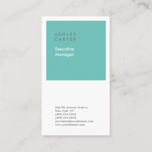 Carte De Visite Professionnel élégant bleu minimaliste moderne