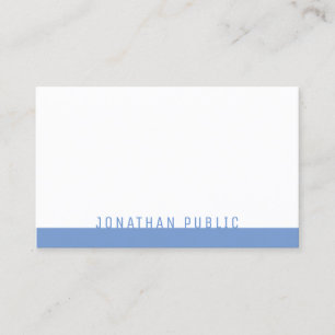 Carte De Visite Professionnel Elegant Bleu Modèle Moderne