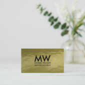 Carte De Visite Professionnel élégant cercle doré simple minimum (Debout devant)