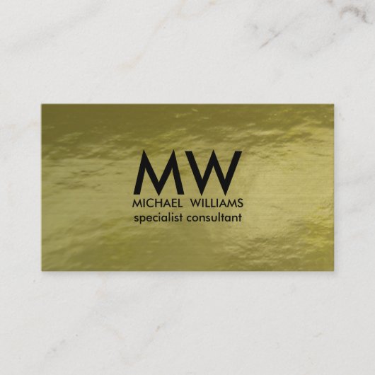 Carte De Visite Professionnel élégant cercle doré simple minimum (Devant)