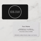 Carte De Visite Professionnel élégant cercle doré simple minimum (Devant / Derrière)