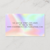 Carte De Visite Professionnel élégant, Cercles Or Lotus Opal (Dos)