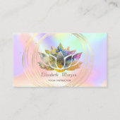 Carte De Visite Professionnel élégant, Cercles Or Lotus Opal (Devant)
