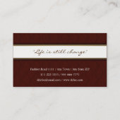 Carte de visite professionnel élégant chic (Dos)