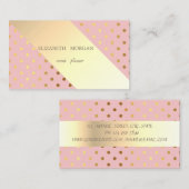 Carte De Visite Professionnel Élégant Chic Pois, Rayures (Devant / Derrière)