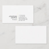Carte De Visite Professionnel élégant Créatif Moderne Blanc Or (Devant / Derrière)