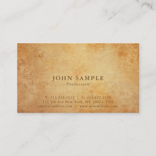 Carte De Visite Professionnel élégant Créatif Plain Matte Luxe (Devant)