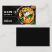 Carte De Visite Professionnel Élégant Cuisine personnelle (Devant / Derrière)