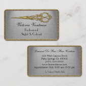 Carte De Visite Professionnel élégant de ciseaux de Velmont (Devant / Derrière)