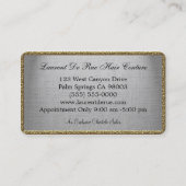 Carte De Visite Professionnel élégant de ciseaux de Velmont (Dos)