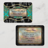 Carte De Visite Professionnel élégant de damassé de Shyvee (Devant / Derrière)