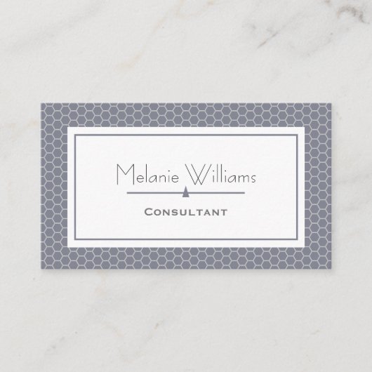 Carte De Visite Professionnel élégant de nid d'abeilles de lavande (Devant)