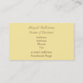 Carte de visite professionnel élégant de parties (Dos)