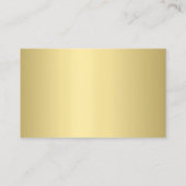 Carte De Visite Professionnel élégant de regard d'or de modèle (Dos)