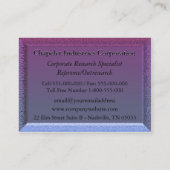 Carte De Visite Professionnel élégant de Valiensphire André (Dos)