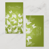 Carte De Visite Professionnel élégant de vert de chaux de (Devant / Derrière)