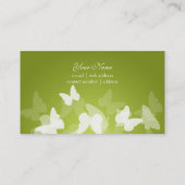 Carte De Visite Professionnel élégant de vert de chaux de (Dos)