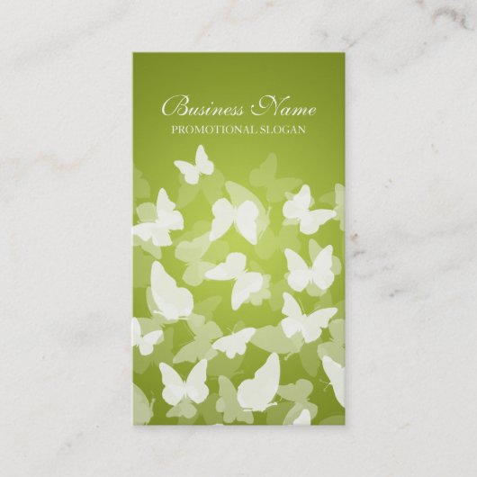 Carte De Visite Professionnel élégant de vert de chaux de (Devant)