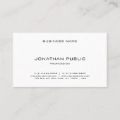 Carte De Visite Professionnel Élégant Design simple Moderne Plain (Dos)