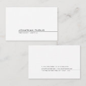 Carte De Visite Professionnel Élégant Design simple Moderne Plain (Devant / Derrière)