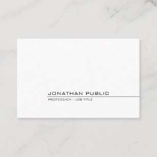 Carte De Visite Professionnel Élégant Design simple Moderne Plain