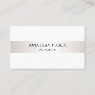 Carte De Visite Professionnel Élégant Design simple Moderne Plain