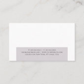 Carte De Visite Professionnel Élégant Design simple Moderne Plain (Dos)