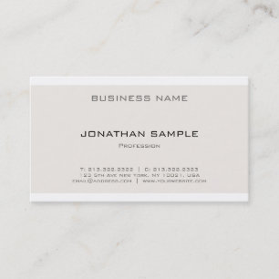 Carte De Visite Professionnel Élégant Design simple Moderne Plain