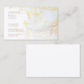 Carte De Visite Professionnel élégant d'or de monogramme moderne (Devant / Derrière)