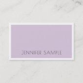 Carte De Visite Professionnel élégant élégant clair violet violet  (Devant)