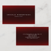 Carte de visite professionnel élégant en rouge cla (Devant / Derrière)