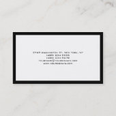 Carte de visite professionnel élégant et blanc cla (Dos)