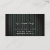 Carte De Visite Professionnel élégant et élégant| Bandes sombres (Dos)