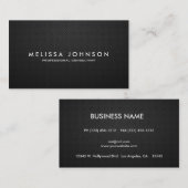 Carte De Visite Professionnel élégant et moderne de noir et d'or (Devant / Derrière)