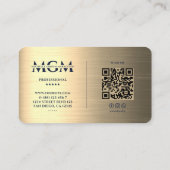 Carte De Visite Professionnel Élégant Faux Or Metallic Moderne (Dos)