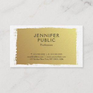 Carte De Visite Professionnel Elegant Gold Design Elite Luxe