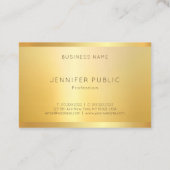 Carte De Visite Professionnel Elegant Gold Look Elite Modèle Luxe (Dos)