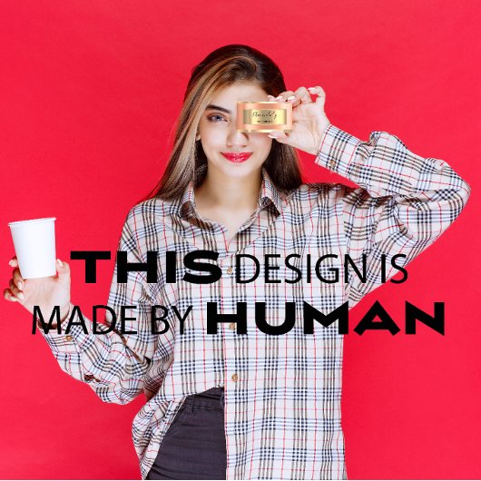 Carte De Visite Professionnel Elegant Gold QR Code Logo Coral