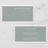 Carte De Visite Professionnel Elegant Green Clean Design Luxe (Devant / Derrière)