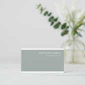 Carte De Visite Professionnel Elegant Green Clean Design Luxe (Debout devant)