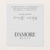 Carte De Visite Professionnel élégant gris et blanc plié (Extérieur déplié)