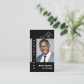 Carte De Visite Professionnel Élégant Immobilier Realtor (Debout devant)