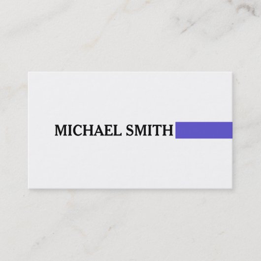 Carte De Visite Professionnel Élégant Iris Moderne Blanc clair (Devant)