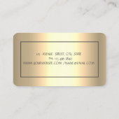 Carte De Visite Professionnel élégant Lotus, Noir (Dos)